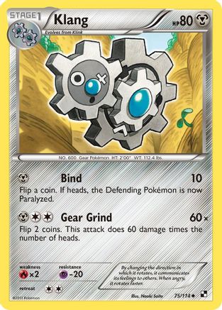 Klang 075  - Reverse Holofoil Black and White - Uncommon