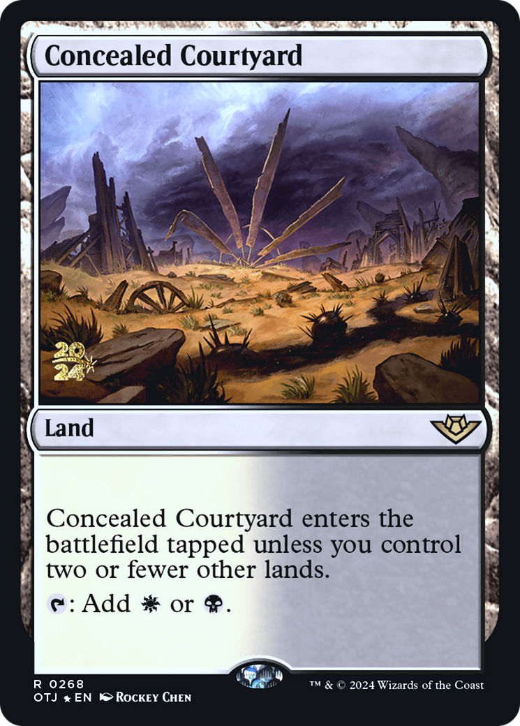 Concealed Courtyard (OTJ) (PRE-268S) - Outlaws of Thunder Junction Promos Foil