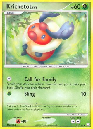 Kricketot 086  - Reverse Holofoil Mysterious Treasures - Common
