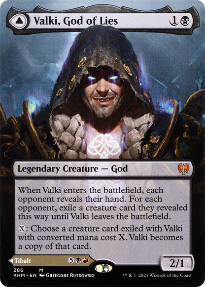 Valki, God of Lies (Borderless) (KHM-286) - Kaldheim (Borderless) Foil