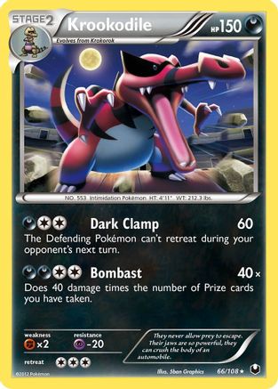 Krookodile 066  - Reverse Holofoil Dark Explorers - Holo Rare