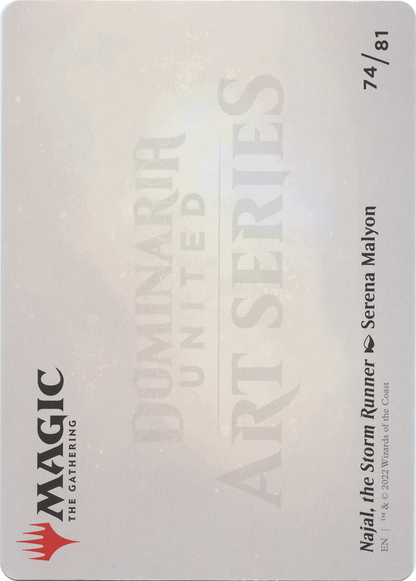 Najal, the Storm Runner // Najal, the Storm Runner (ADMU-074) - Dominaria United Art Series (Borderless)