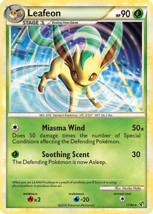 Leafeon 017  Undaunted - Rare