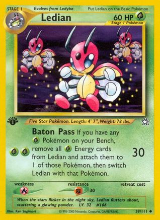 Ledian 039/111  - 1st Edition Neo Genesis - Uncommon