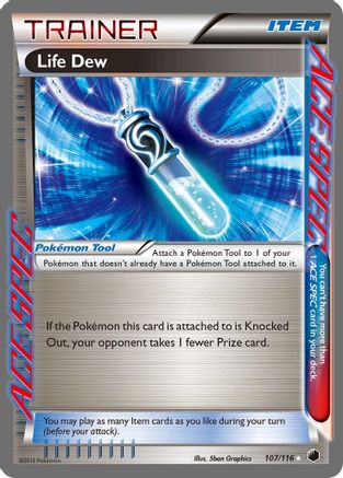 Life Dew 107  - Holofoil Plasma Freeze - Rare Ace