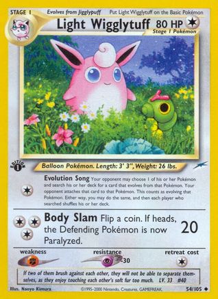 Light Wigglytuff 054/105  - Unlimited Neo Destiny - Uncommon