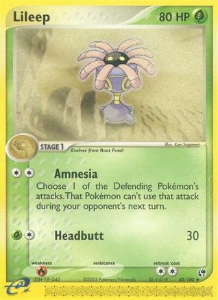 Lileep 043/100  Sandstorm - Uncommon