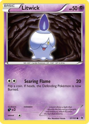 Litwick (57) 057  - Reverse Holofoil Noble Victories - Common