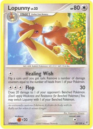 Lopunny 030  - Reverse Holofoil Diamond and Pearl - Rare