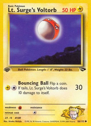 Lt. Surge's Voltorb 086/132  - Unlimited Gym Challenge - Common