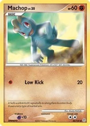 Machop 086  - Reverse Holofoil Diamond and Pearl - Common