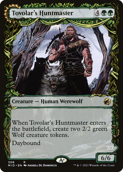Tovolar's Huntmaster (Showcase) (MID-306) - Innistrad: Midnight Hunt: (Showcase, Double Faced Transform)