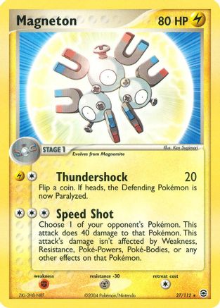 Magneton 027/112  - Reverse Holofoil FireRed & LeafGreen - Rare