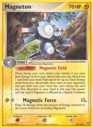 Magneton 016  - Reverse Holofoil Power Keepers - Rare