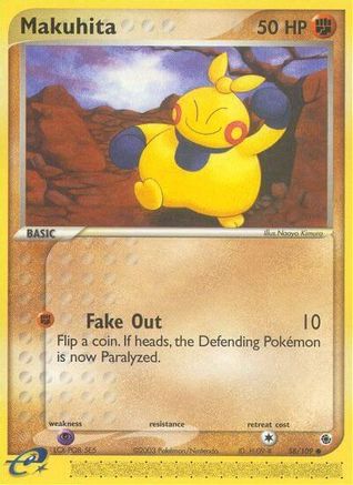Makuhita 058/109  - Reverse Holofoil Ruby and Sapphire - Common