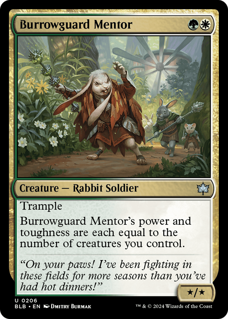 Burrowguard Mentor⁣ - Bloomburrow⁣ (Uncommon)⁣ [206]