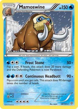Mamoswine 028  Plasma Storm - Rare