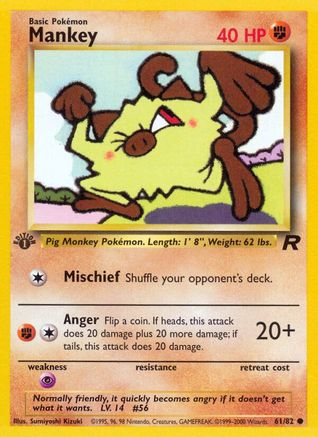 Mankey 061/82  - 1st Edition Team Rocket - Common
