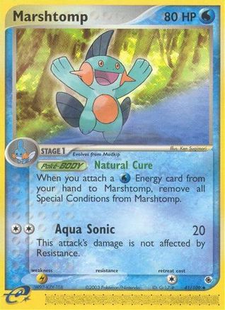 Marshtomp 041/109  - Reverse Holofoil Ruby and Sapphire - Uncommon