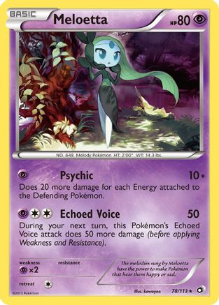 Meloetta (78) 078/113  - Reverse Holofoil Legendary Treasures - Holo Rare