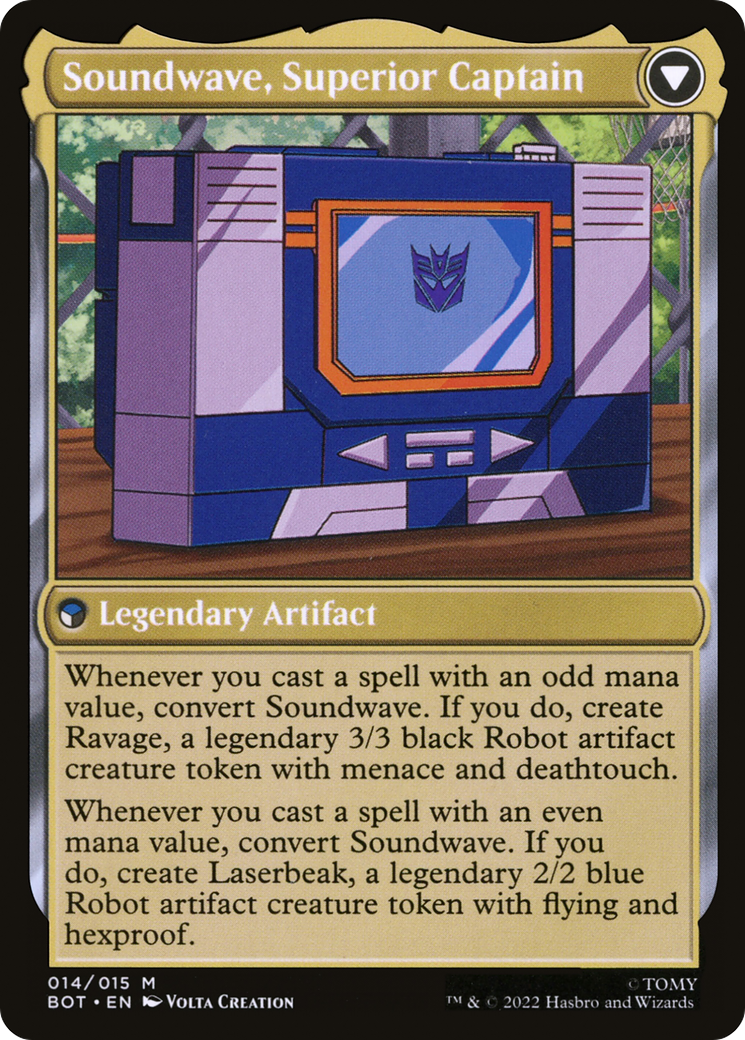 Soundwave, Sonic Spy (BOT-014) - Transformers: (convertdfc)