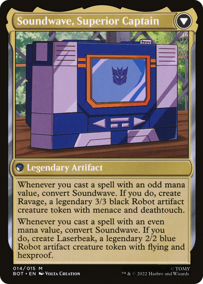 Soundwave, Sonic Spy (BOT-014) - Transformers: (convertdfc)