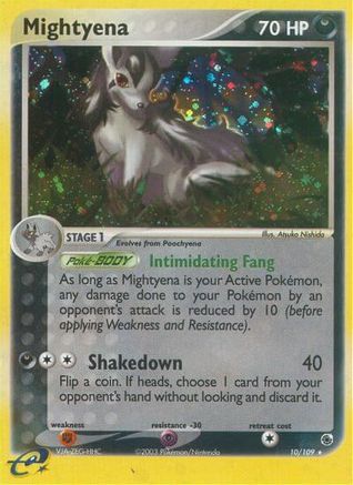 Mightyena 010/109  - Reverse Holofoil Ruby and Sapphire - Holo Rare