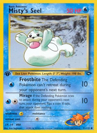 Misty's Seel 091/132  - Unlimited Gym Challenge - Common