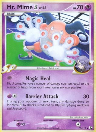 Mr. Mime E4 028/111  - Reverse Holofoil Rising Rivals - Rare