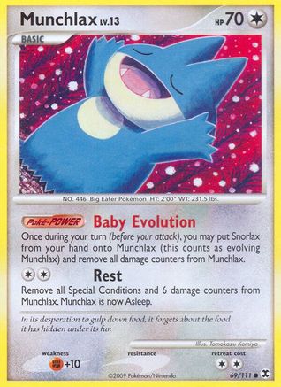 Munchlax (69) 069/111  - Reverse Holofoil Rising Rivals - Common