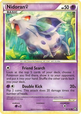 Nidoran F 069  - Reverse Holofoil Triumphant - Common