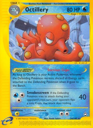 Octillery 026  Aquapolis - Rare