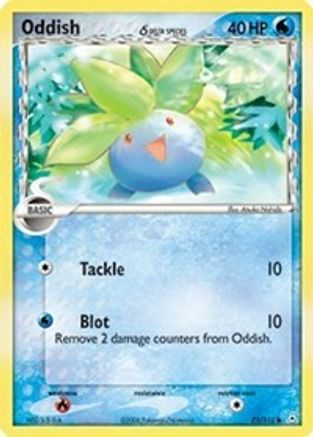 Oddish (Delta Species) 073/110  - Reverse Holofoil Holon Phantoms - Common