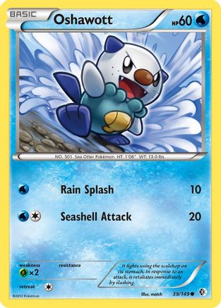 Oshawott 039/149  - Reverse Holofoil Boundaries Crossed - Common