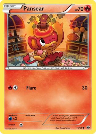Pansear 015  - Reverse Holofoil Next Destinies - Common