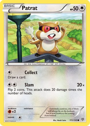 Patrat (111) 111  - Reverse Holofoil Plasma Storm - Common