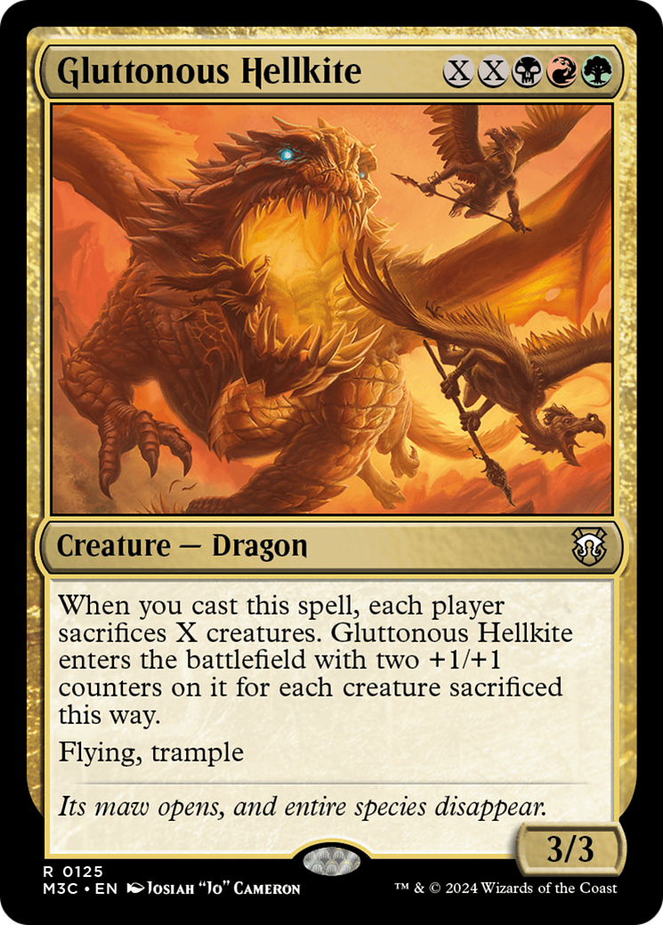 Gluttonous Hellkite⁣ - Commander: Modern Horizons 3⁣ (Rare)⁣ [125]