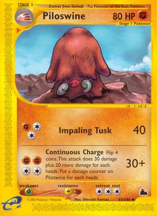 Piloswine (43) 043  Skyridge - Uncommon