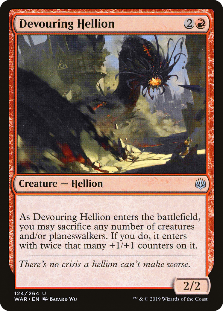 Devouring Hellion⁣ - War of the Spark⁣ (Uncommon)⁣ [124]