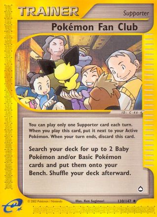 Pokemon Fan Club 130/147  Aquapolis - Uncommon