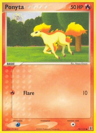 Ponyta 078/113  - Reverse Holofoil Delta Species - Common