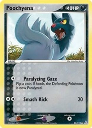 Poochyena 080/110  - Reverse Holofoil Holon Phantoms - Common