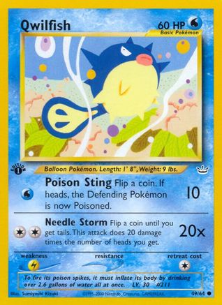 Qwilfish 049/64  - 1st Edition Neo Revelation - Common