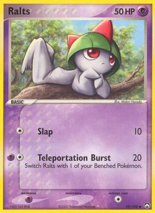 Ralts 059/108  - Reverse Holofoil Power Keepers - Common