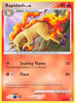 Rapidash (47) 047  - Reverse Holofoil Arceus - Uncommon
