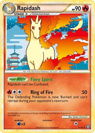 Rapidash 008  - Holofoil Triumphant - Holo Rare