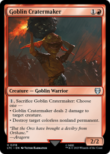 Goblin Cratermaker⁣ - Commander: The Lord of the Rings: Tales of Middle-earth⁣ (Uncommon)⁣ [218]