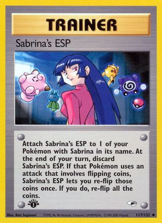 Sabrina's ESP 117/132  - 1st Edition Gym Heroes - Uncommon