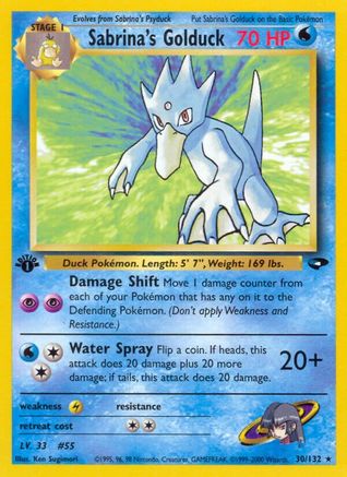 Sabrina's Golduck 030/132  - Unlimited Gym Challenge - Rare
