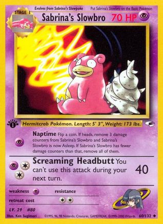 Sabrina's Slowbro 060/132  - Unlimited Gym Heroes - Uncommon
